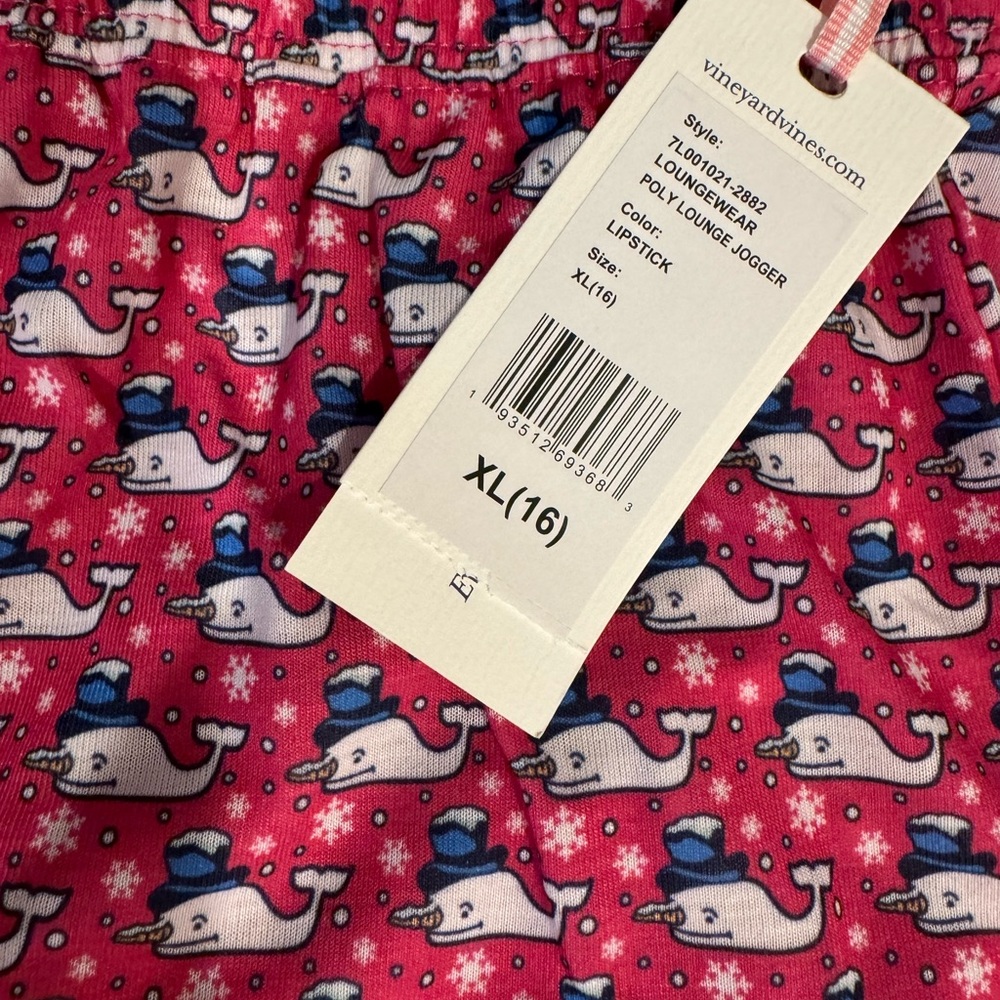 NWT Vineyard Vines holiday girls loungewear pants size XL 16 - Picture 2 of 8